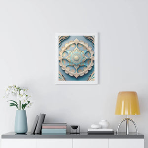 Chic Framed Vertical Poster - Intricate Abstract Geometric - Dipaliz - Posters Prints & Visual Artwork