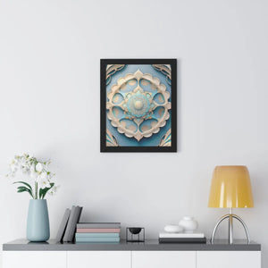 Chic Framed Vertical Poster - Intricate Abstract Geometric - Dipaliz - Posters Prints & Visual Artwork