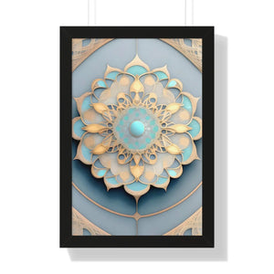 Modern Framed Vertical Poster - Intricate Abstract Geometric - Dipaliz - Posters Prints & Visual Artwork