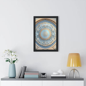 Modern Framed Vertical Poster - Abstract Geometric Patterns - Dipaliz - Posters Prints & Visual Artwork
