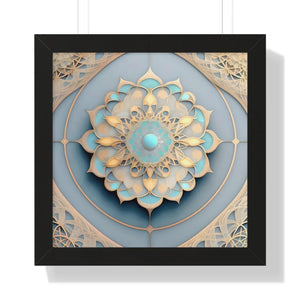 Modern Framed Vertical Poster - Intricate Abstract Geometric - Dipaliz - Posters Prints & Visual Artwork