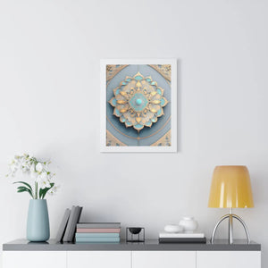 Modern Framed Vertical Poster - Intricate Abstract Geometric - Dipaliz - Posters Prints & Visual Artwork