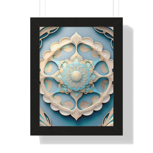 Chic Framed Vertical Poster - Intricate Abstract Geometric - Dipaliz - Posters Prints & Visual Artwork