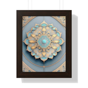 Modern Framed Vertical Poster - Intricate Abstract Geometric - Dipaliz - Posters Prints & Visual Artwork