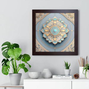 Modern Framed Vertical Poster - Intricate Abstract Geometric - Dipaliz - Posters Prints & Visual Artwork