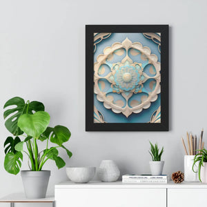 Chic Framed Vertical Poster - Intricate Abstract Geometric - Dipaliz - Posters Prints & Visual Artwork
