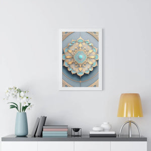 Modern Framed Vertical Poster - Intricate Abstract Geometric - Dipaliz - Posters Prints & Visual Artwork