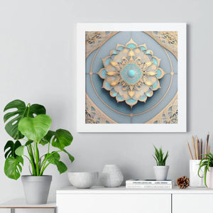 Modern Framed Vertical Poster - Intricate Abstract Geometric - Dipaliz - Posters Prints & Visual Artwork