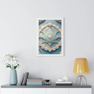 Chic Framed Vertical Poster - Intricate Abstract Geometric - Dipaliz - Posters Prints & Visual Artwork