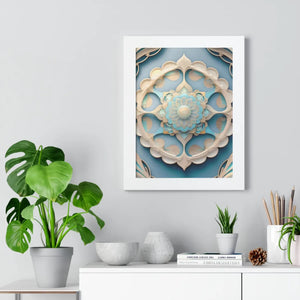 Chic Framed Vertical Poster - Intricate Abstract Geometric - Dipaliz - Posters Prints & Visual Artwork