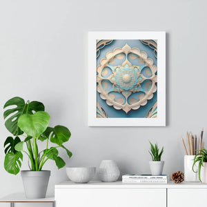 Chic Framed Vertical Poster - Intricate Abstract Geometric - Dipaliz - Posters Prints & Visual Artwork