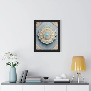 Modern Framed Vertical Poster - Intricate Abstract Geometric - Dipaliz - Posters Prints & Visual Artwork