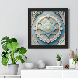 Chic Framed Vertical Poster - Intricate Abstract Geometric - Dipaliz - Posters Prints & Visual Artwork