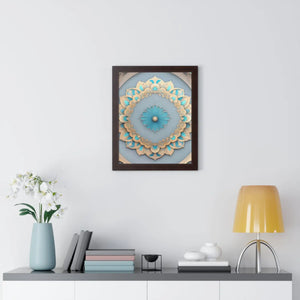 Intricate Abstract Geometric Framed Vertical Poster - Dipaliz - Posters Prints & Visual Artwork