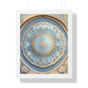 Modern Framed Vertical Poster - Abstract Geometric Patterns - Dipaliz - Posters Prints & Visual Artwork