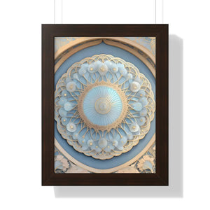 Modern Framed Vertical Poster - Abstract Geometric Patterns - Dipaliz - Posters Prints & Visual Artwork