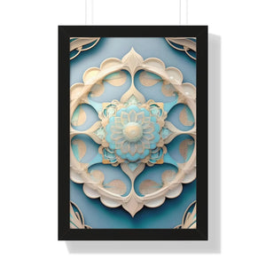 Chic Framed Vertical Poster - Intricate Abstract Geometric - Dipaliz - Posters Prints & Visual Artwork
