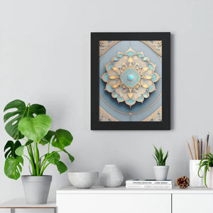 Modern Framed Vertical Poster - Intricate Abstract Geometric - Dipaliz - Posters Prints & Visual Artwork
