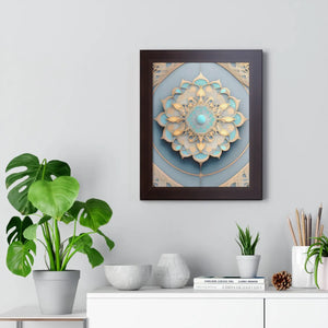 Modern Framed Vertical Poster - Intricate Abstract Geometric - Dipaliz - Posters Prints & Visual Artwork