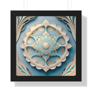 Chic Framed Vertical Poster - Intricate Abstract Geometric - Dipaliz - Posters Prints & Visual Artwork
