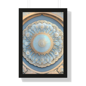 Modern Framed Vertical Poster - Abstract Geometric Patterns - Dipaliz - Posters Prints & Visual Artwork