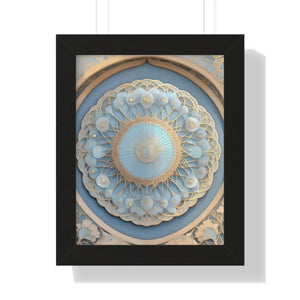 Modern Framed Vertical Poster - Abstract Geometric Patterns - Dipaliz - Posters Prints & Visual Artwork