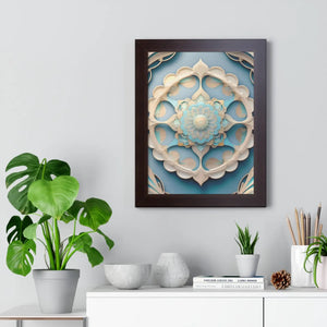 Chic Framed Vertical Poster - Intricate Abstract Geometric - Dipaliz - Posters Prints & Visual Artwork