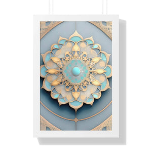 Modern Framed Vertical Poster - Intricate Abstract Geometric - Dipaliz - Posters Prints & Visual Artwork