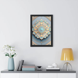 Modern Framed Vertical Poster - Intricate Abstract Geometric - Dipaliz - Posters Prints & Visual Artwork