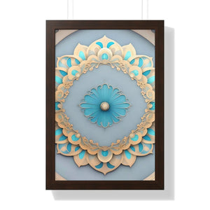 Intricate Abstract Geometric Framed Vertical Poster - Dipaliz - Posters Prints & Visual Artwork