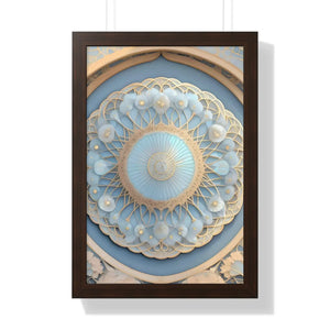 Modern Framed Vertical Poster - Abstract Geometric Patterns - Dipaliz - Posters Prints & Visual Artwork