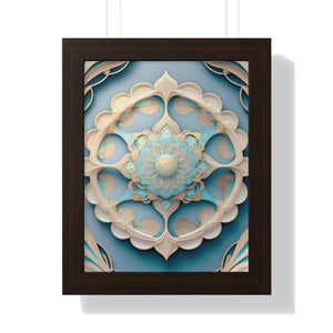 Chic Framed Vertical Poster - Intricate Abstract Geometric - Dipaliz - Posters Prints & Visual Artwork