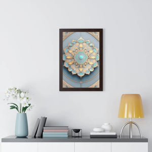 Modern Framed Vertical Poster - Intricate Abstract Geometric - Dipaliz - Posters Prints & Visual Artwork