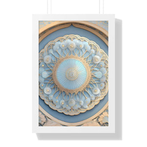 Modern Framed Vertical Poster - Abstract Geometric Patterns - Dipaliz - Posters Prints & Visual Artwork