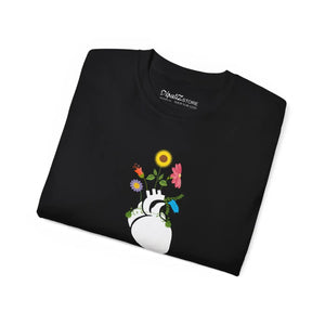 Artistic Heart with Flowers Ultra Cotton Tee - Dipaliz - T-shirts