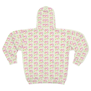 Hearts Unisex Zip Hoodie (aop) - Hoodies