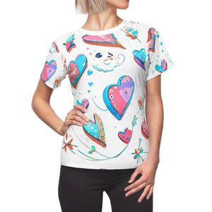 Bold Women’s Aop Cut and Sew Tee - Trendy Polyester - Dipaliz - T-shirts
