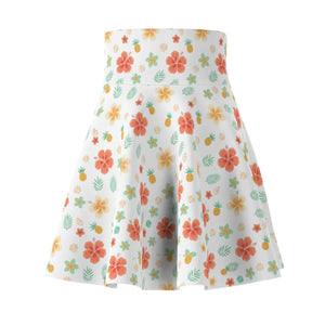 Dipaliz Hibiscus Skater Skirt Tropical Spring Apparel - Skirts