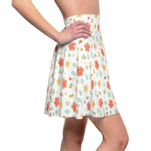 Dipaliz Hibiscus Skater Skirt Tropical Spring Apparel - Skirts