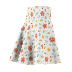 Dipaliz Hibiscus Skater Skirt Tropical Spring Apparel - Skirts