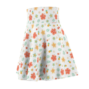Dipaliz Hibiscus Skater Skirt Tropical Spring Apparel - Skirts