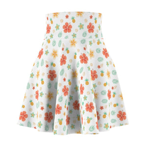 Dipaliz Hibiscus Skater Skirt Tropical Spring Apparel - Skirts