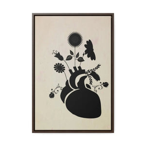 Floral Human Heart – Vertical Frame Canvas - Dipaliz - Posters Prints & Visual Artwork
