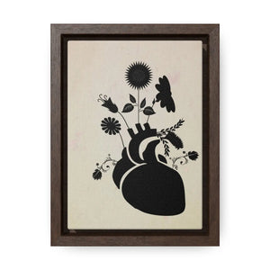 Floral Human Heart – Vertical Frame Canvas - Dipaliz - Posters Prints & Visual Artwork