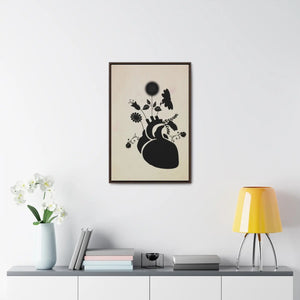 Floral Human Heart – Vertical Frame Canvas - Dipaliz - Posters Prints & Visual Artwork