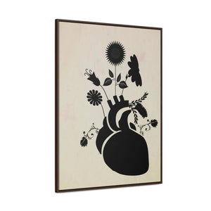 Floral Human Heart – Vertical Frame Canvas - Dipaliz - Posters Prints & Visual Artwork
