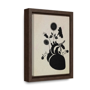 Floral Human Heart – Vertical Frame Canvas - Dipaliz - Posters Prints & Visual Artwork