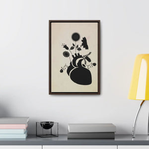 Floral Human Heart – Vertical Frame Canvas - Dipaliz - Posters Prints & Visual Artwork