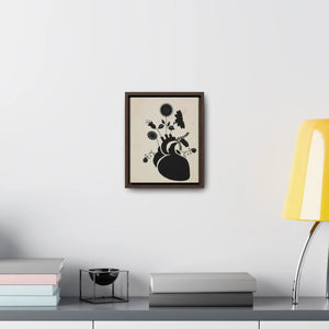 Floral Human Heart – Vertical Frame Canvas - Dipaliz - Posters Prints & Visual Artwork