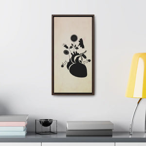 Floral Human Heart – Vertical Frame Canvas - Dipaliz - Posters Prints & Visual Artwork
